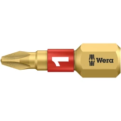 Wera 851/1 BDC Bit, BiTorziós gyémánthegyű kereszthornyos (PH) bit, PH 1 x 25 mm