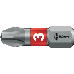 Wera 851/1 BTZ Bit, BiTorziós kereszthornyos (PH) bit, PH 3 x 25 mm