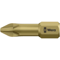 Wera 851/1 TH Bit, kemény kivitelű kereszthornyos (PH) bit, PH 2 x 25 mm
