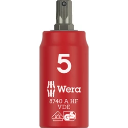 Wera 8740 A VDE HF Zyklop imbusz dugókulcs, 1/4&quot; csatlakozás, 5 x 45 mm