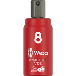 Wera 8740 A VDE HF Zyklop imbusz dugókulcs, 1/4&quot; csatlakozás, 8 x 45 mm