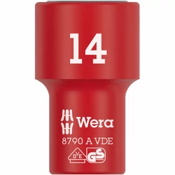 Wera 8790 A VDE Zyklop szigetelt dugókulcs, 1/4&quot; csatlakozás, 14.0 x 41 mm