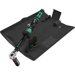 Wera Click-Torque Lock C 3 Car Wheel Change Set 1 nyomatékkulcs irányváltóval autógumi szereléshez, 1/2" x 40...200 Nm, 6 db