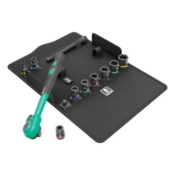 Wera 8100 SB 13 Zyklop Comfort Ratchet Set, 3/8", racsni szerszámkészlet, colos, 11 db