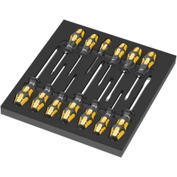 Wera 9714 Foam Insert The Chisel Screwdriver Set 1, véső-csavarhúzó készlet, metrikus, 13 db