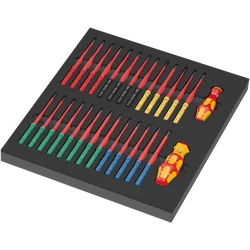 Wera 9751 Foam Insert Kraftform Kompakt VDE Set 1, szigetelt csavarhúzókészlet, metrikus, 28 db
