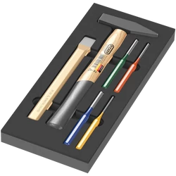 Wera 9782 Foam Insert Hammer Set 1, kalapács és véső készlet, metrikus, 6 db
