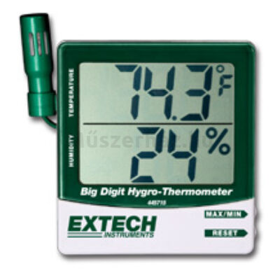 Extech 445715 Páratartalommérő és hőmérsékletmérő kijelző külső szondával