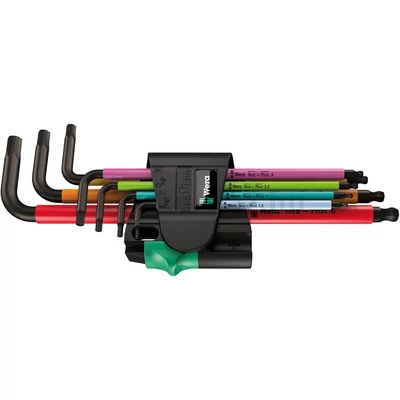 Wera 950/7 Hex-Plus Multicolour Magnet 1 Black Laser imbuszkulcs készlet mágneses funkcióval