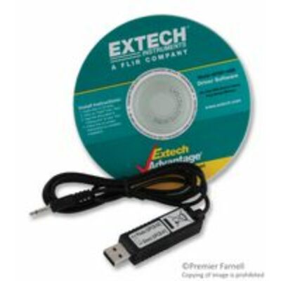 Extech 407001 Adatgyűjtő szoftver és PC kábel