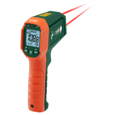 Extech IR320 Vízálló infrahőmérő riasztással, 12:1, 650 Celsius