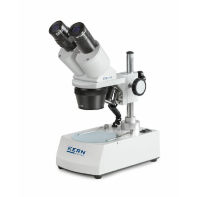 Kern OSE 416 Sztereo mikroszkóp, Binokuláris, Szemlencse 10x 20mm, Objektív 1x/3x, Oszlopos állvány, Alsó és Felső világítás 0.21W LED