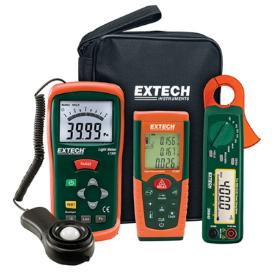 Extech LRK15	Fénymérő, lézeres távolságmérő és lakatfogó készletben