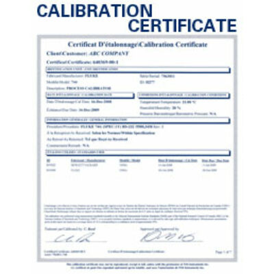 Kalibrálás - Lakatfogó - ISO csomag (5-5 pont: áram, feszültség, ellenállás)