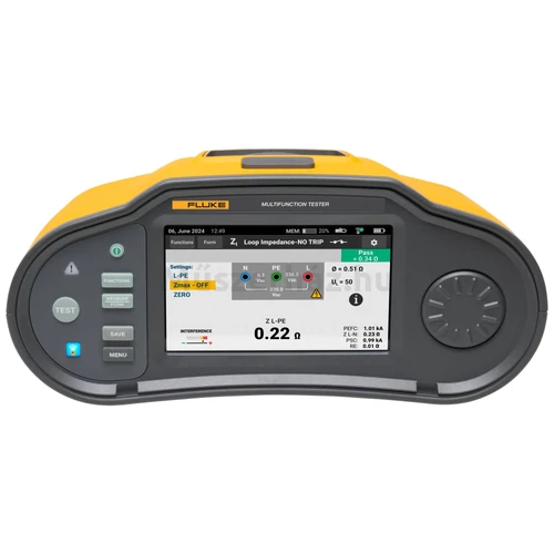 Fluke 1672 SCH FTT univerzális érintésvédelmi műszer és Fluke TruTest szoftver