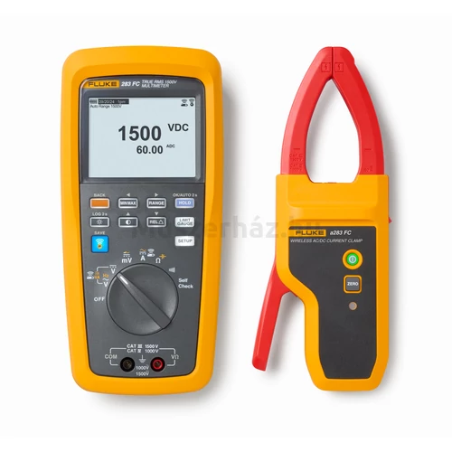 Fluke 283FC/PV digitális multiméter lakatfogóval készletben CAT-III 1500V napelemes mérésekhez