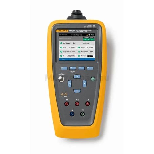 Fluke FEV350/TY2 elektromos autó töltőpont analizátor műszer és Type 2 töltő adapter