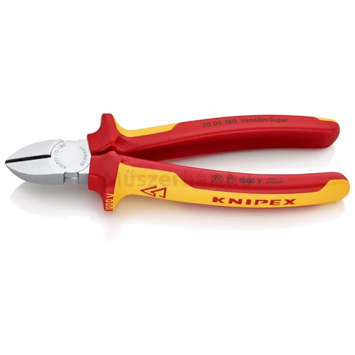 KNIPEX 70 06 180 VDE szigetelt oldalcsípőfogó, 180 mm