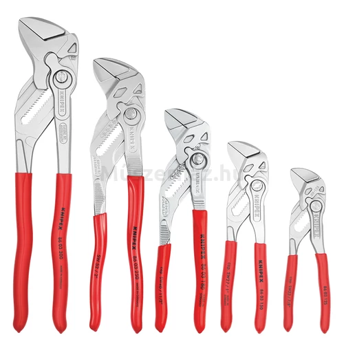 KNIPEX 00 19 55 S4 Fogókulcs készlet 5-részes, fogó-, csavarkulcs és csőfogó készlet