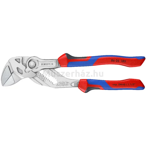 KNIPEX 86 05 180 T fogókulcs és csavarkulcs 0-40 mm, 180 mm, rögzítőszemmel