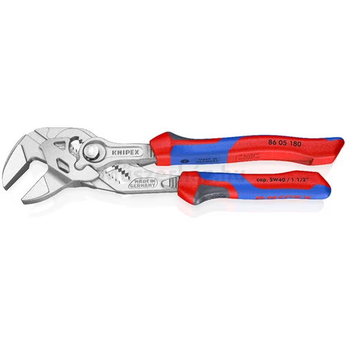 KNIPEX 86 05 180 T fogókulcs és csavarkulcs 0-40 mm, 180 mm, rögzítőszemmel