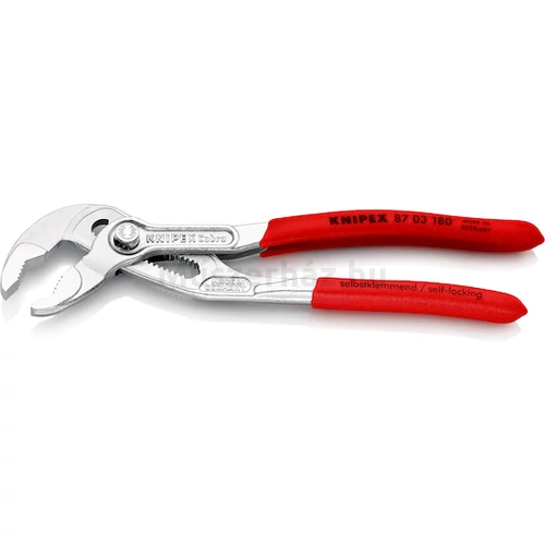 KNIPEX 87 03 180 Cobra Hightech cső- és vízpumpafogó, krómozott, 0-42 mm, 180 mm
