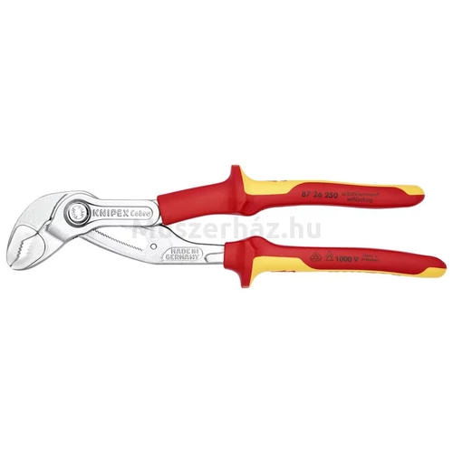 KNIPEX 87 26 250 Cobra VDE Hightech vízpumpa-fogó szigetelt, 250 mm