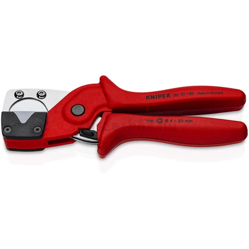 KNIPEX 90 10 185 csővágó többrétegű és pneumatikus tömlőkhöz, Ø 20 mm-ig