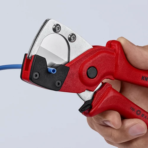 KNIPEX 90 10 185 csővágó többrétegű és pneumatikus tömlőkhöz, Ø 20 mm-ig