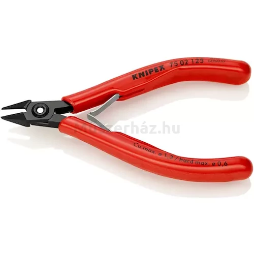 KNIPEX 75 02 125 precíziós oldacsípőfogó, szerszámacél, 125 mm