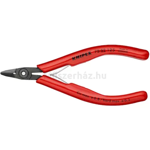 KNIPEX 75 52 125 precíziós oldacsípőfogó, szerszámacél, 125 mm