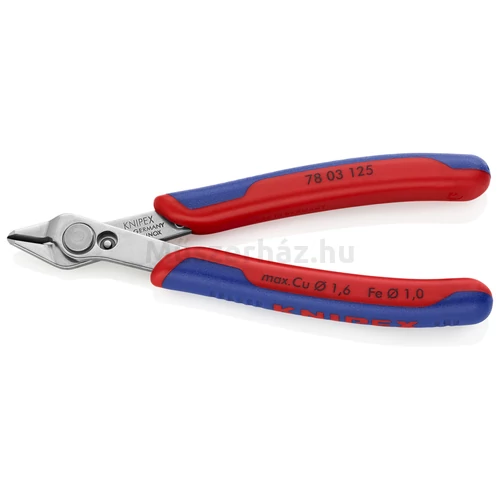 KNIPEX 78 03 125 precíziós vágófogó, rozsdamentes acél, 125 mm