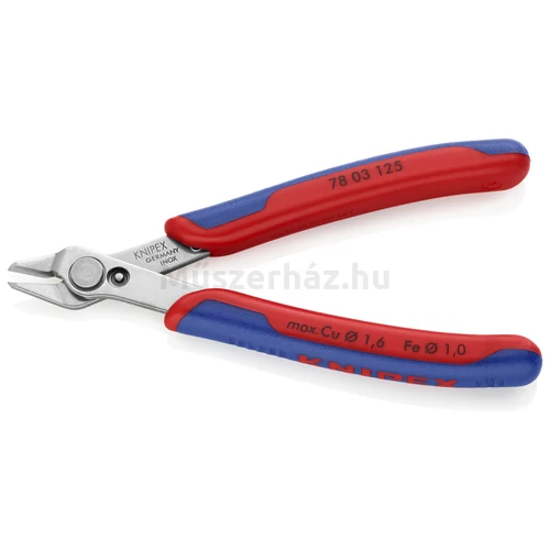 KNIPEX 78 03 125 precíziós vágófogó, rozsdamentes acél, 125 mm