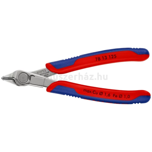 KNIPEX 78 13 125 precíziós vágófogó, rozsdamentes acél, huzalszorítóval, 125 mm