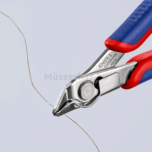 KNIPEX 78 13 125 precíziós vágófogó, rozsdamentes acél, huzalszorítóval, 125 mm