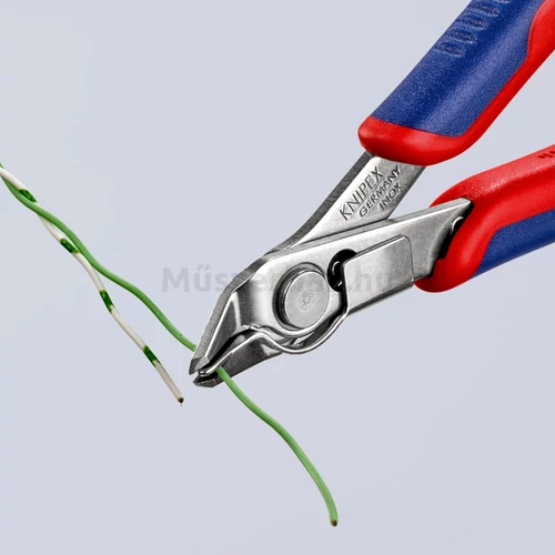 KNIPEX 78 13 125 precíziós vágófogó, rozsdamentes acél, huzalszorítóval, 125 mm