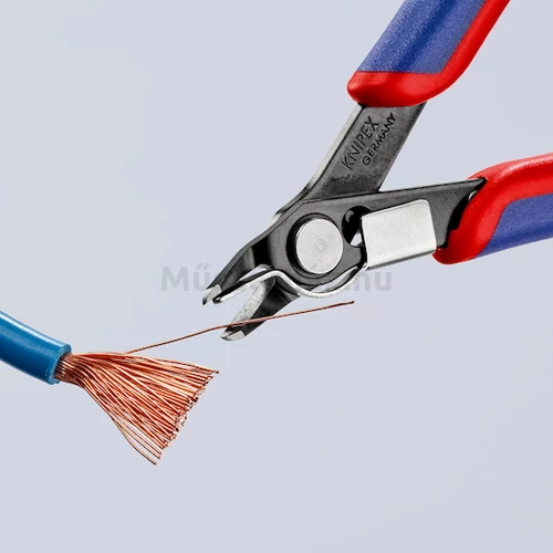 KNIPEX 78 41 125 precíziós vágófogó, szerszámacélból, huzalszorítóval, 125 mm