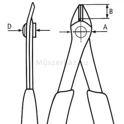 KNIPEX 78 41 125 precíziós vágófogó, szerszámacélból, huzalszorítóval, 125 mm