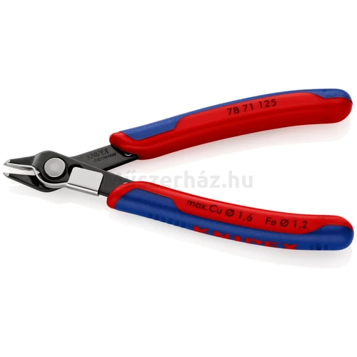 KNIPEX 78 71 125 precíziós vágófogó, szerszámacélból, huzalszorítóval, 125 mm