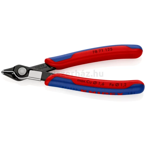 KNIPEX 78 71 125 precíziós vágófogó, szerszámacélból, huzalszorítóval, 125 mm