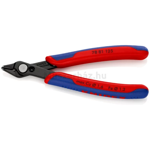 KNIPEX 78 81 125 precíziós vágófogó, szerszámacélból, kemény dróthoz, 125 mm
