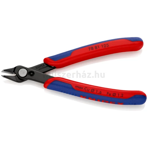 KNIPEX 78 81 125 precíziós vágófogó, szerszámacélból, kemény dróthoz, 125 mm
