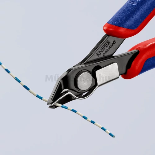 KNIPEX 78 91 125 precíziós vágófogó, szerszámacélból, kemény dróthoz, huzalszorítóval, 125 mm