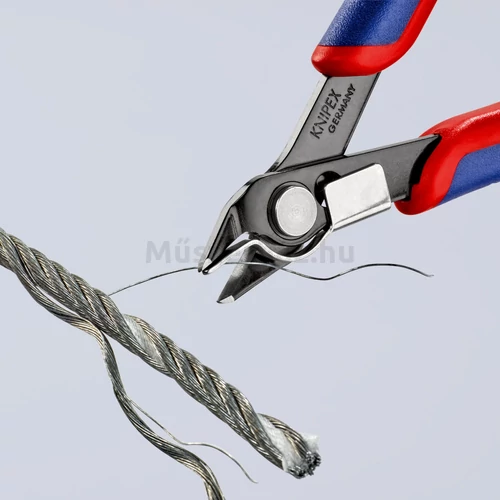 KNIPEX 78 91 125 precíziós vágófogó, szerszámacélból, kemény dróthoz, huzalszorítóval, 125 mm