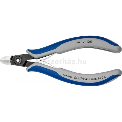 KNIPEX 79 12 125 precíziós elektronikai oldalcsípőfogó, kis fazettával, 125 mm