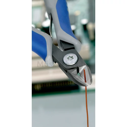 KNIPEX 79 12 125 precíziós elektronikai oldalcsípőfogó, kis fazettával, 125 mm