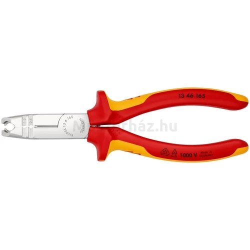 KNIPEX 13 46 165 VDE 1000 V szigetelt huzalcsupaszító-köpenyeltávolító fogó, 165 mm