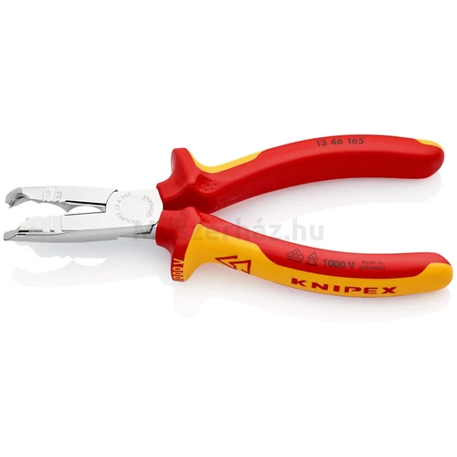 KNIPEX 13 46 165 VDE 1000 V szigetelt huzalcsupaszító-köpenyeltávolító fogó, 165 mm