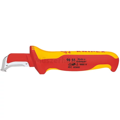 KNIPEX 98 55 szigetelt kábelcsupaszító kés csúszósaruval