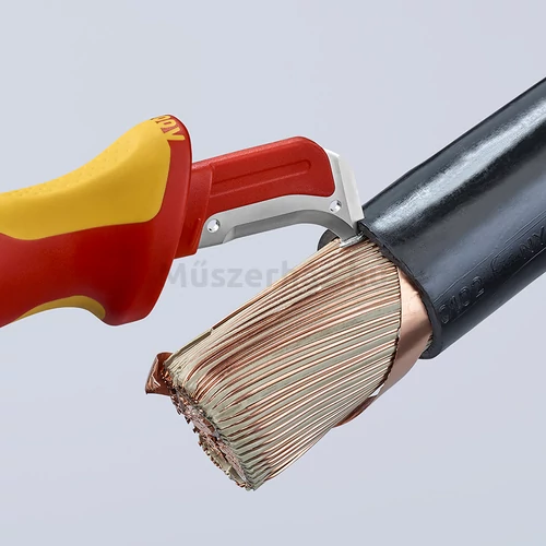 KNIPEX 98 55 szigetelt kábelcsupaszító kés csúszósaruval